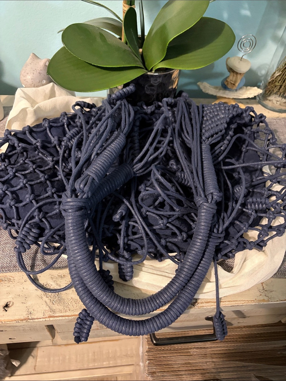 Monserat de Lucca Macrame Tassel Coastal Shoulder Bag - Picture 5 of 5